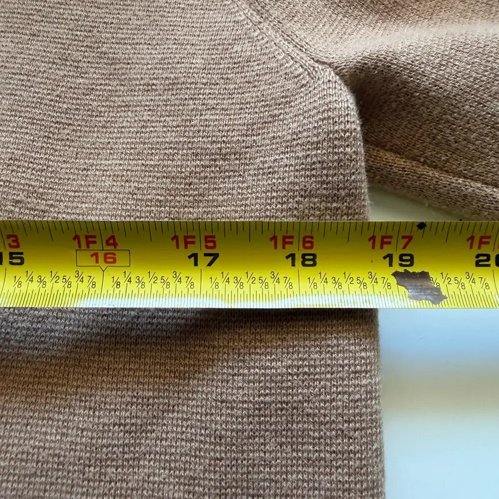 J. Crew Sophie Open Front Sweater Blazer Camel Women's Sz S Wool Blend Classic